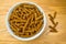 Bowl of Whole Wheat Pasta - Rotini Noodles