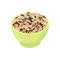 Bowl of wild rice cereal isolated. Healthy food for breakfast. V