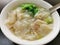 A bowl of wonton soup