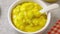 Bowl with yellow British Piccalilli