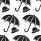 Bowler hat and umbrella British symbols seamless pattern