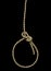 Bowline knot in golden rope