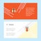 Bowling abstract corporate business banner template, horizontal advertising business banner