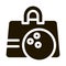 Bowling Ball Bag Icon Vector Glyph Illustration