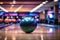 bowling ball roll down the track. ai generative