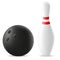 Bowling ball and skittle vector illustration