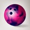 Bowling Ball Vector. 3D Realistic Illustration. Shiny And Clean