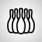 bowling cones line icon. bowling pins Linear outline icon