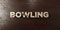 Bowling - grungy wooden headline on Maple - 3D rendered royalty free stock image