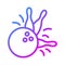 Bowling icon Gradient purple sport symbol illustration