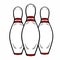 Bowling labs drawing illustration white background