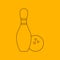 Bowling line icon