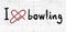 Bowling love icon