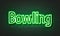 Bowling neon sign