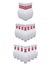 Bowling pins, isolated on white. Realistic
