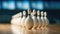 Bowling Pins Perfectly Aligned On A Polished Lane. Generative AI