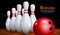 Bowling realistic illustration background.