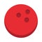 Bowling red ball equipment game recreational sport flat icon design