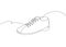 Bowling shoe one line art. Continuous line drawing of entertainment, sport, hobby, footwear, tournament, game, activity