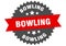 bowling sign. bowling circular band label. bowling sticker