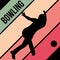 Bowling silhouette sport activity vector graphic