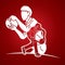 Bowling Sport Male Players Graphic Vector