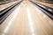 Bowling street wooden floor perspective