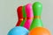 Bowling toys are colorful its perfect for fun and suitable for children.