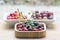 Bowls full of various fruits