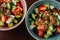 Bowls of Mediterranean Greek Salad