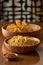 Bowls of Pasta and Chips