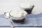 Bowls of Plain Yogurt with Berry Compot