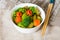 Bowls of variety vegetables