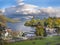 Bowness in Windermere, looking over the lake in Cumbria, one of the National Parks of Great Britain.