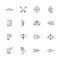 Bows and Arrows - Flat Vector Icons