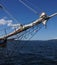 Bowsprit and forward section of tall ship