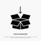 Box, Arrow, Shipping, Education Solid Black Glyph Icon