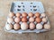 Box of Brown Chicken Eggs Organic Backyard Chickens