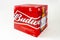 A box of Budweiser bottle Beer with six beers