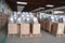 box business warehouse storage cardboard distribution package delivery shipping bulb. Generative AI.