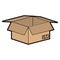 Box carton isolated icon