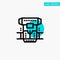 Box, Chamber, Cryogenic, Cryonics, Cryotherapy turquoise highlight circle point Vector icon