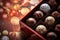 Box of Chocolates Valentine Day background