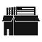 Box documents estimator icon, simple style