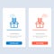 Box, Gift, Success, Climb  Blue and Red Download and Buy Now web Widget Card Template