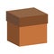 Box icon, product of delivery service, mystery box with question mark