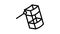 box kite fly line icon animation
