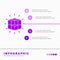 box, labyrinth, puzzle, solution, cube Infographics Template for Website and Presentation. GLyph Purple icon infographic style