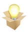 Box and Light Bulb illustration