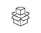 Box line icon. Delivery parcel sign. Packing boxes. Vector